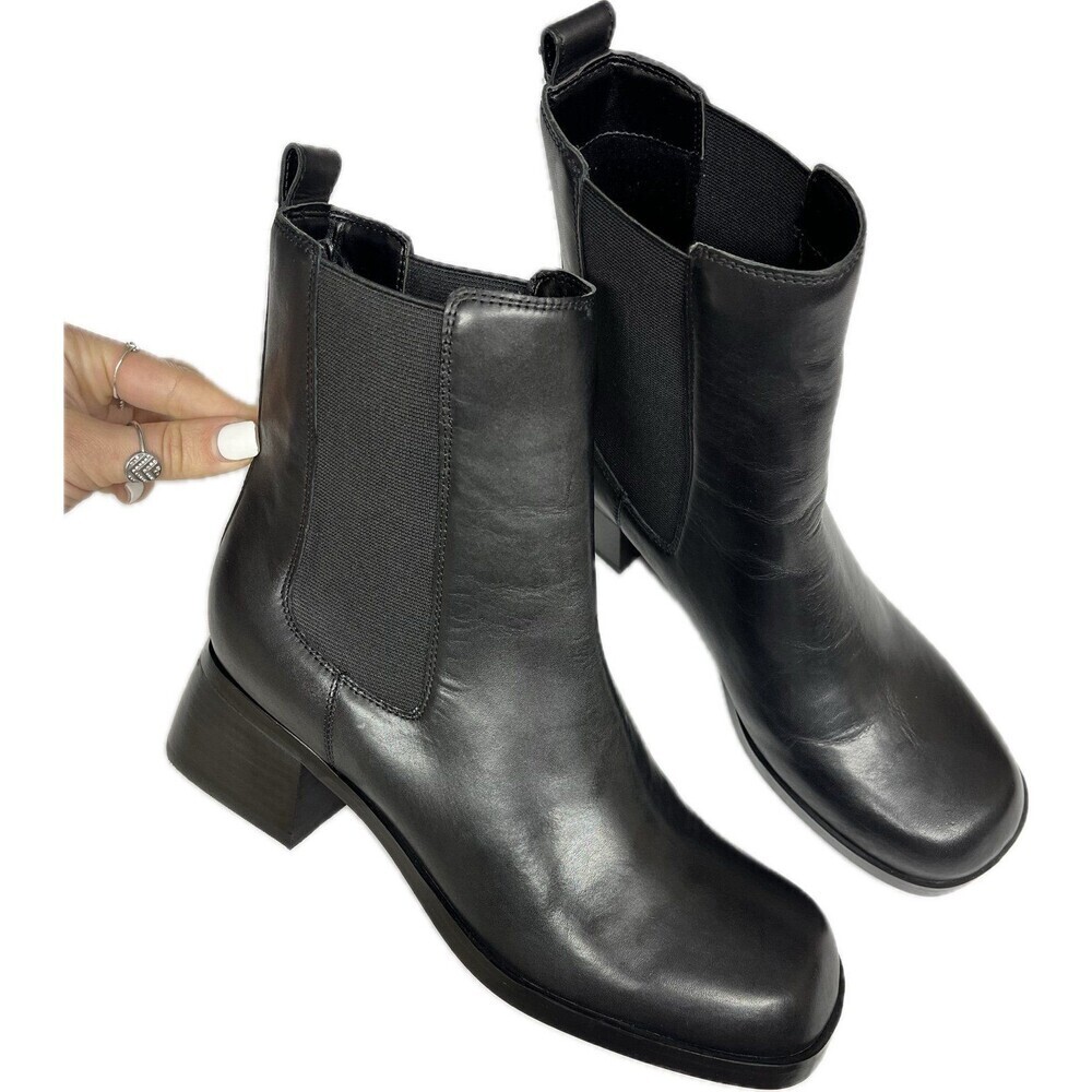 Nine West Leriv Block Heel Leather Boots